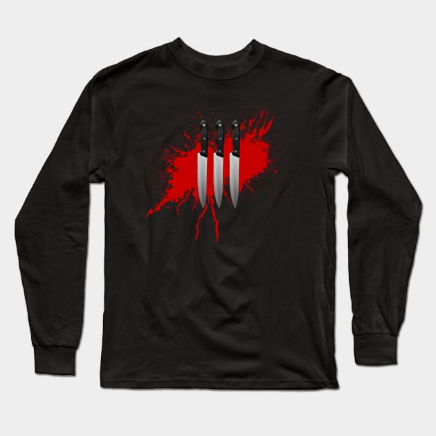 Knives Long Sleeve T-Shirt by HauntedHart